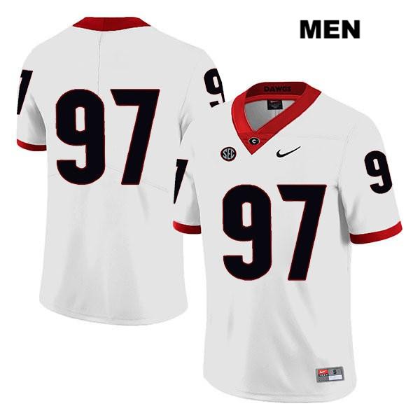 Georgia Bulldogs Men's Brooks Buce #97 NCAA No Name Legend Authentic White Nike Stitched College Football Jersey VED0856WO